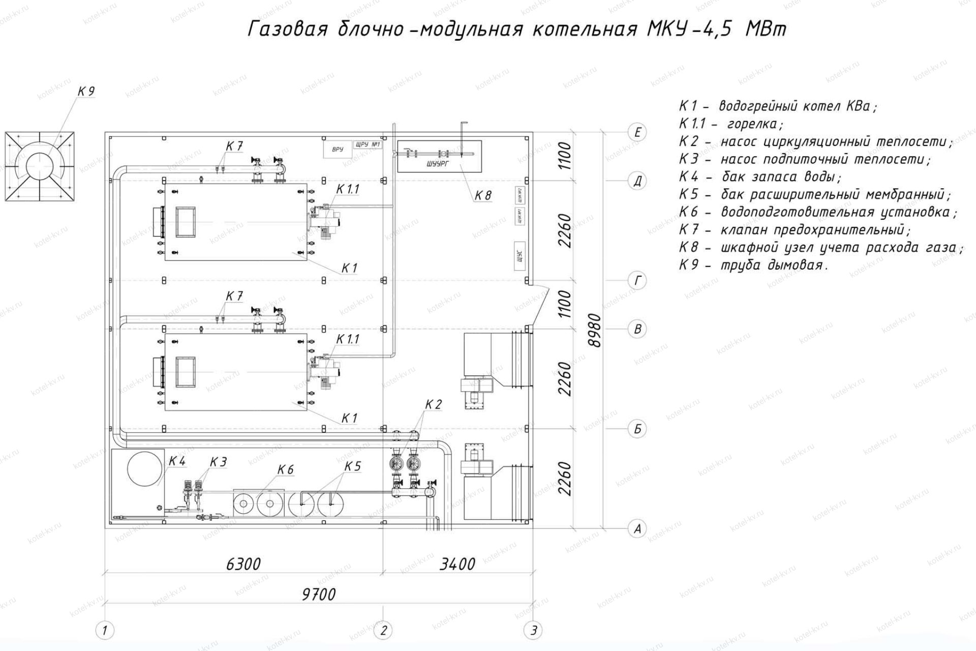 Купить блочную газовую котельную 4.5 МВт