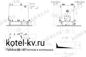 Котел 470 КВт с РПК. Чертеж